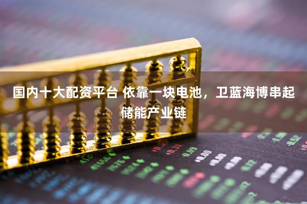 国内十大配资平台 依靠一块电池，卫蓝海博串起储能产业链